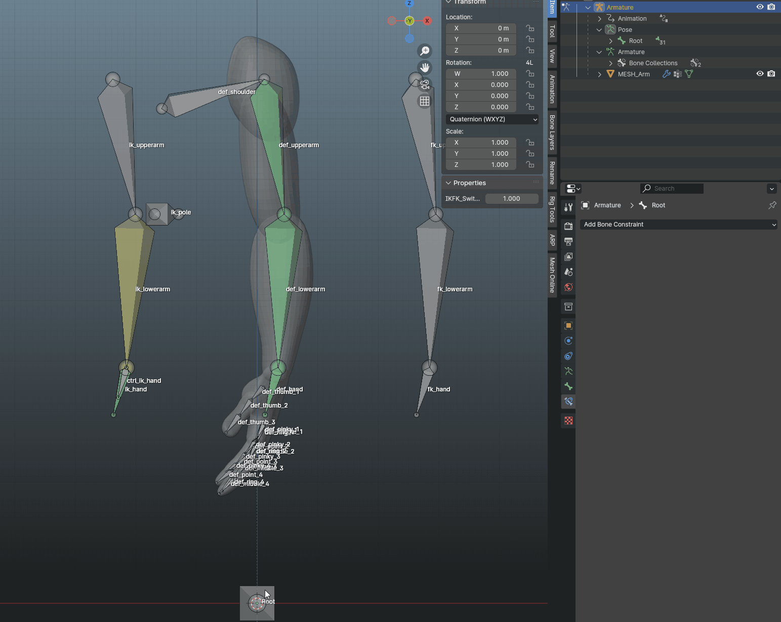 Copying the Driver to IK_CopyTransform Influence