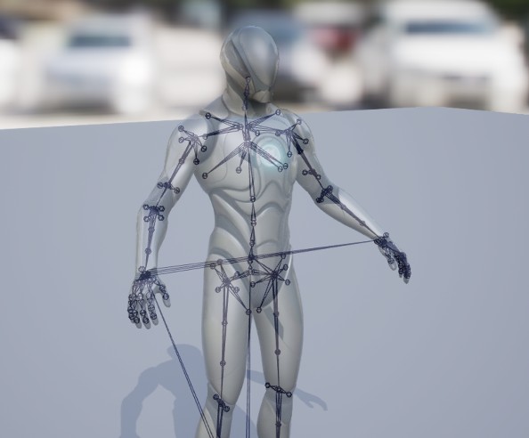 X-rayed mannequin from Unreal Engine